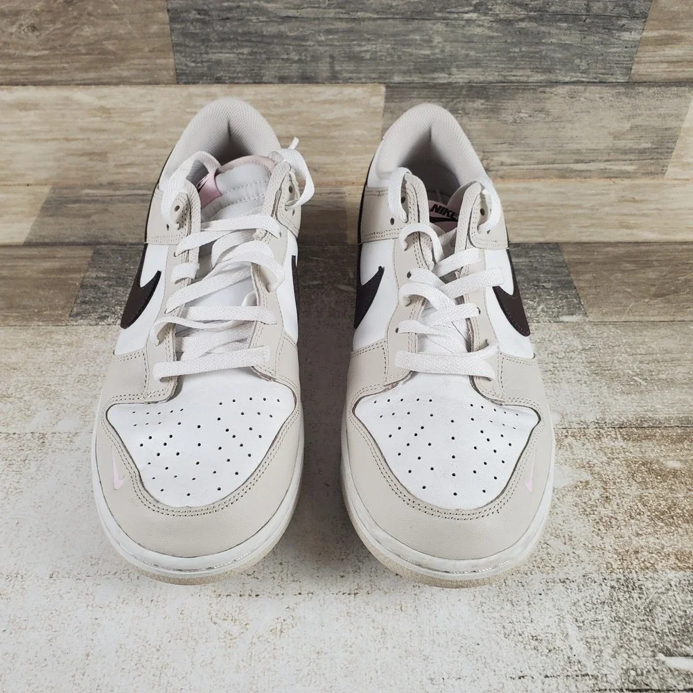 Nike Dunk Low Neapolitan Womens Shoes Sz 12 Light Beige White Leather Sneakers